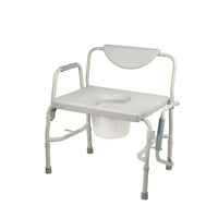 Drive Medical – Chaise d’aisance bariatrique, avec accoudoirs rabattables-Gris, en acier