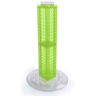 Azar Displays – Présentoir rotatif de comptoir à panneaux perforés sur 4 côtés, 24 x 4 x 4 (po), vert translucide (700222-GRE)-Présentoir à panneaux perforés emboîtables sur 4 côtés et base rotative en plastique transparent de 14 1/2 pouces de diamètre