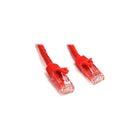 StarTech  Câble de raccordement sans crochet N6PATCH10RD de catégorie 6, 10 pi, rouge-Deux connecteurs RJ-45 mâles assurent une connectivité transparente