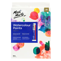 Mont Marte Ensemble de peinture d'aquarelle de 8ml - Paquet de 18-1