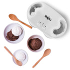 Koolatron – Machine à crème glacée de luxe Double Treat, blanc-Fonctionne automatiquement dans votre congélateur.