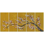 Designart – Branche fleurie moderne, toile imprimée, 5 panneaux (PT1021)-Impression