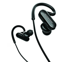 Écouteurs Bluetooth sans fil Brookstone AirFlex Athletic - Noir-Les crochets d'oreille antidérapants Comfort-Fit sont parfaits pour tous les exercices