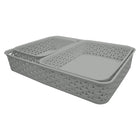 Curver - Ensemble de paniers tressés divers - Gris - Paquet de 3-Capacité : 5.6L, 3.1L, 1.7L
