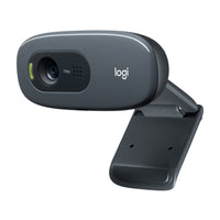 Logitech - Caméraweb HD C270, noire-Appels vidéo HD 720p grand angle: passez des appels clairs au son cristallin sur vos plateformes préférées telles que Skype.