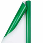 JAM Paper -  Emballage cadeau - Papier d'emballage brillant - 25 pieds carrés par rouleau - Vert - 2/paquet-Taille : 50 pieds carrés au total (25 pieds carrés par rouleau)