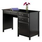 Winsome - Bureau d'écriture Delta, noir (22147)-Dimensions (po) : 30,7 haut. x 47,2 lar. x 20,2 prof.