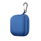 Étui carré pour écouteurs Basic Tech avec mousqueton - bleu marin-Léger et durable