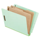 Pendaflex Pressboard Fin-Tab Classement Dossier, Lettre Taille, Vert Pâle, Paquet de 10-2 séparateurs offrant 6 sections de classement