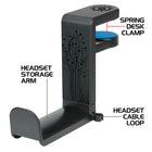 ENHANCE - Support pour casque de jeu - Noir-PASSE-FIL INTÉGRÉ qui retient le câble du casque en place pour l'empêcher de traîner sur le sol ou de s'enchevêtrer dans les pattes de la chaise