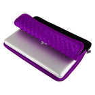 Housse de Protection Ordinateur, suède, Vangoddy Pochette Portable 15,6 po, Noir et Violette-Dimensions du boîtier intérieur 15 X 10,25 pouces