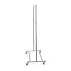 Futech A02S Support à vêtements sur roulettes, 32 "l x 43" -68 "H, tige chromée / base argentée, métal-Support à barre unique