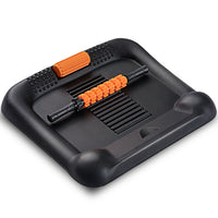 Fenge - Repose-pieds ergonomique pour bureau debout 25,1 po L, tapis de cuisine pour le sol avec balle de massage et bâton, noir-Sous le bureau