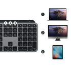 Clavier éclairé sans fil avancé pour Mac Logitech MX Keys - Gris cosmique-La conception très stable permet de taper avec assurance. Le clavier est maintenu avec une seule plaque de métal pour une finition élégante, minimaliste et confortable
