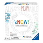 Ravensburger - kNOW!-Comprend 220 cartes de quiz, 1 buzzer électronique, 1 bande de tri, 6 pièces de jeu, des instructions