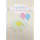 Rosedale ? Cartes de souhaits et enveloppes « Congratulations On Your New Baby! » dorée, 5 1/2 x 8 po, 6/paquet (19680)-Imprimé sur du papier cartonné non couché de haute qualité