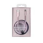 Basic Tech - Câble USB-C Tressé de 6 pi - Rose-6 pieds de longueur