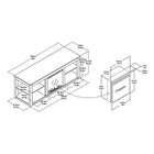 Ameriwood - Foyer électrique Parsons pour téléviseur d?une largeur jusqu?à 65 po, blanc-Peu importe la météo, vous pouvez toujours profiter de l?ambiance du foyer avec la possibilité de l?utiliser avec ou sans chaleur