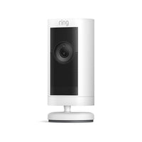 Ring - Stick Up Cam Pro Caméra de sécurité intérieure/extérieure à batterie avec vision nocturne couleur - Blanc-La conception sans fil offre la flexibilité de positionner la caméra sur une surface plane ou de la monter solidement sur un mur pour une solution de sécurité robuste et permanente