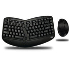 Adesso - Ensemble mini clavier à boule de commande et souris optique ergonomiques sans fil WKB-1150CB Tru-Form Media 1150-Technolongie sans fil de fréquence radio de 2,4 GHz