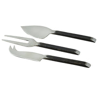 Elegance – Tartineurs à fromage Gibraltar, noir mat/acier inoxydable, 3/paquet (70006)-Trois tartineurs à fromage