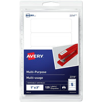 Avery Étiquettes multi-usage rectangulaires, amovibles, Écrire ou imprimer, blanc, 1 po x 3 po, paq./125 (2314)-Les étiquettes amovibles offrent la commodité d'identifier les boîtes, enveloppes, colis et plus avec la liberté de changer, de réviser et d'ajouter les mises à jour du contenu.