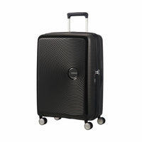 American Tourister - Curio Spinner Moyen - Basse Noir-Fabriqué à 100 % en polypropylène, offrant une durabilité extrême avec une texture qui réduit la visibilité des égratignures