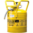 Justrite – D.O.T. AccuFlow – Canettes de sécurité, 5/8 x 9 x /4 x 17 1/4 po, jaune-Un support attaché au bec avec une vis de serrage facile à saisir empêche la libération de vapeur et de déversements pendant le transport
