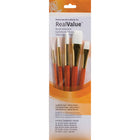 Princeton RealValue Ensemble de Brosses Blanches pour Cheveux Synthétiques Taklon - Paquet de 5 (PR9152)-Technique Mixtes