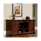 Sauder® - Crédence de la collection Palladia, cerisier Select-Espace de rangement dissimulé sous le dessus coulissant