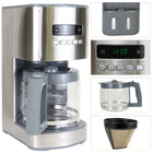 Kenmore - Cafetière programmable Aroma Control de 12 tasses - gris/acier inoxydable-Grande capacité de 12 tasses avec option d'infusion de 1 à 4 tasses