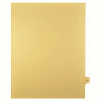 Markmaker - 25 tabs/PQT, 5 PQT/Boite, Intercalaires imprimes Legal, Chamois, 1/15th coupe| format lettre, sans trous, Numero 73-Intercalaires imprimes Legal
