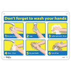 Zenith - Enseigne avec pictogramme - Don't Forget to Wash Your Hands - 10" x 14" - Plastique-Don't Forget to Wash Your Hands