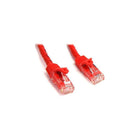 StarTech  Câble de raccordement sans crochet N6PATCH15RD de catégorie 6, 15 pi, rouge-Deux connecteurs RJ-45 mâles assurent une connectivité transparente