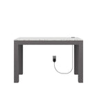 CosmoLiving by Cosmopolitan - Bureau Astor avec chargeur sans fil - 121,3cm L x 76,5cm H x 61cm P - Gris graphite-Tiroir pratique pour garder l'essentiel du bureau à portée de main
