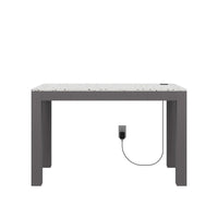 CosmoLiving by Cosmopolitan - Bureau Astor avec chargeur sans fil - 121,3cm L x 76,5cm H x 61cm P - Gris graphite-Tiroir pratique pour garder l'essentiel du bureau à portée de main