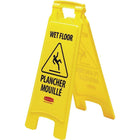 Rubbermaid® - Enseigne pour plancher mouillé-Message multilingue et symboles ANSI   
