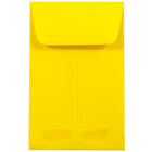 JAM Paper - Enveloppes pour pièces de monnaie n° 1, 2,25 po x 3,5 po, jaune recyclé, paq./100-Papier jaune 24 lb de qualité supérieure