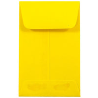 JAM Paper - Enveloppes pour pièces de monnaie n° 1, 2,25 po x 3,5 po, jaune recyclé, paq./100-Papier jaune 24 lb de qualité supérieure