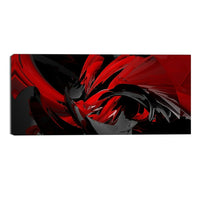 Designart – Art contemporain sur toile, mélange de rouge et de gris (PT3049-32-16)-Impression