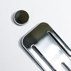 SYMBOLE FUTECH SIGNE DE LAVABO POUR HOMMES / FEMMES (SWAS002)-Couleur: Face en aluminium, bords en plastique noir.