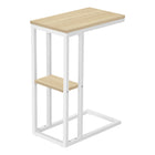 Monarch Specialties - 3677 Table D'Appoint - 25 po H/Naturel/Metal Blanc-8