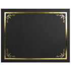 St. James - Porte-certificats/porte-documents - bordure dorée - finition lin - noir - paquet de 5 - 83805-Ajoutez une touche d'élégance, de cérémonie et de sincérité à l'attribution de reconnaissance