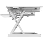 Rocelco - DADR46-WH Élévateur de bureau à hauteur réglable de luxe avec plage de levage verticale améliorée - Blanc-Les hauteurs réglables de 5" à 20" fournissent la hauteur et l'angle de travail appropriés pour s'asseoir et se tenir debout