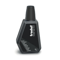 Trodat - Encre de luxe pour tampon encreur 7011 - flacon de 28 ml - noir-Encre non toxique à base d'eau pour encrer une étampe pour timbre