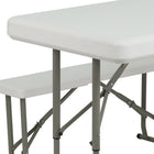 Flash Furniture – Table et bancs pliants en plastique (DADYCZ103)-Peut accueillir jusqu'à 4 adultes