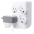 360 Electrical - Revolve45 Parasurtenseur rotatif 4 prises de 45 W - Blanc-Charge Sense répartit intelligemment l'énergie entre les ports pendant le chargement
