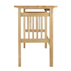 Winsome - Bureau d'ordinateur avec plateau pour clavier, pliant, naturel-En bois de hêtre