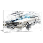 Designart – Voiture classique américaine suralimentée, petite toile de type galerie (PT2614-32x16)-Impression
