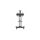Rocelco – Chariot de téléviseur à écran plat standard VSTC, noir-Fabriqué en métal robuste au fini noir.